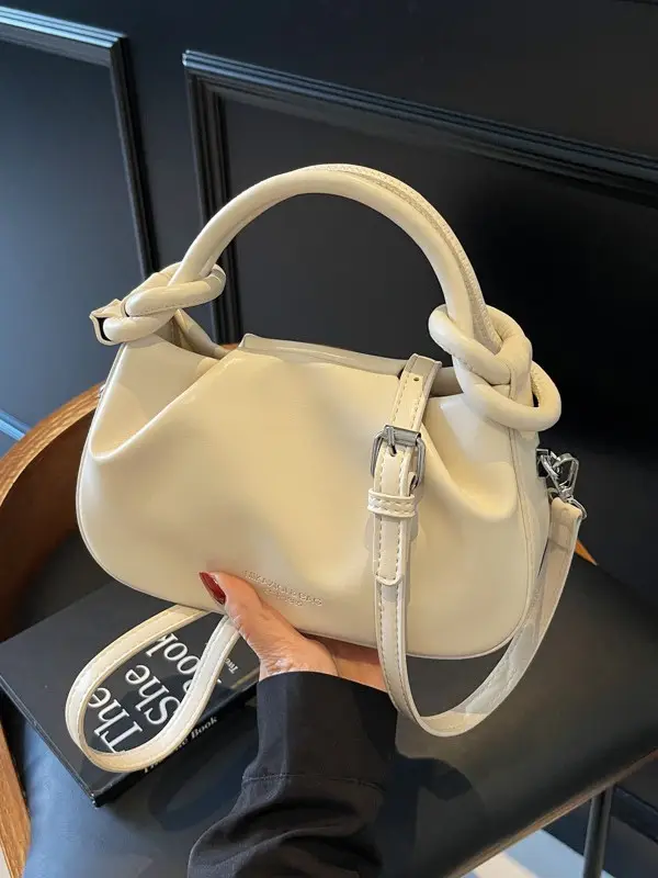 Stylish Silver Pleated Shoulder Bag for Women 2025 - Image 6