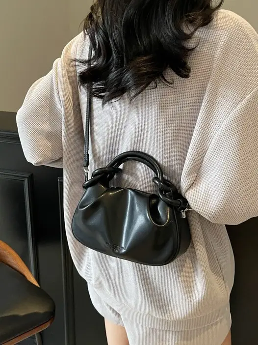 Stylish Silver Pleated Shoulder Bag for Women 2025 - Image 7
