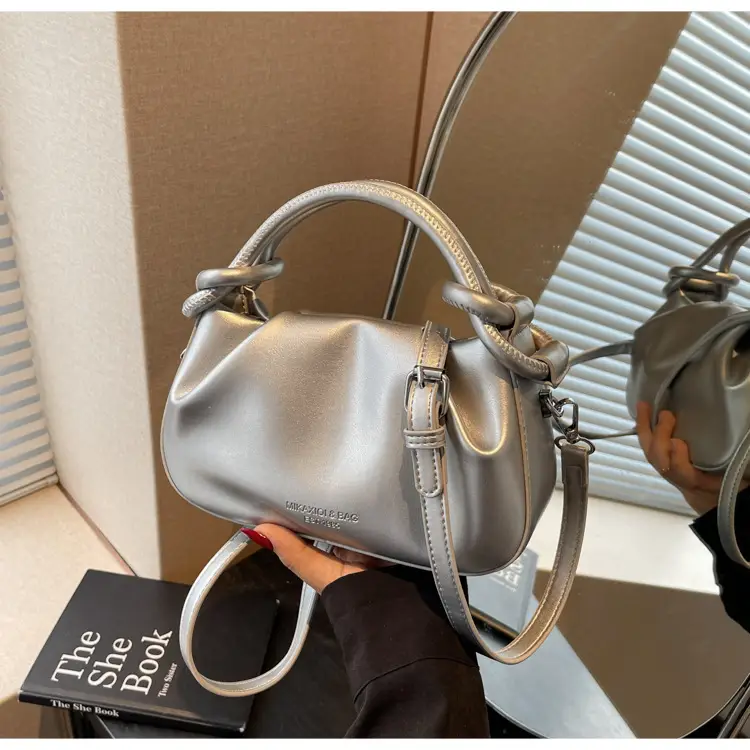 Stylish Silver Pleated Shoulder Bag for Women 2025 — feature 28