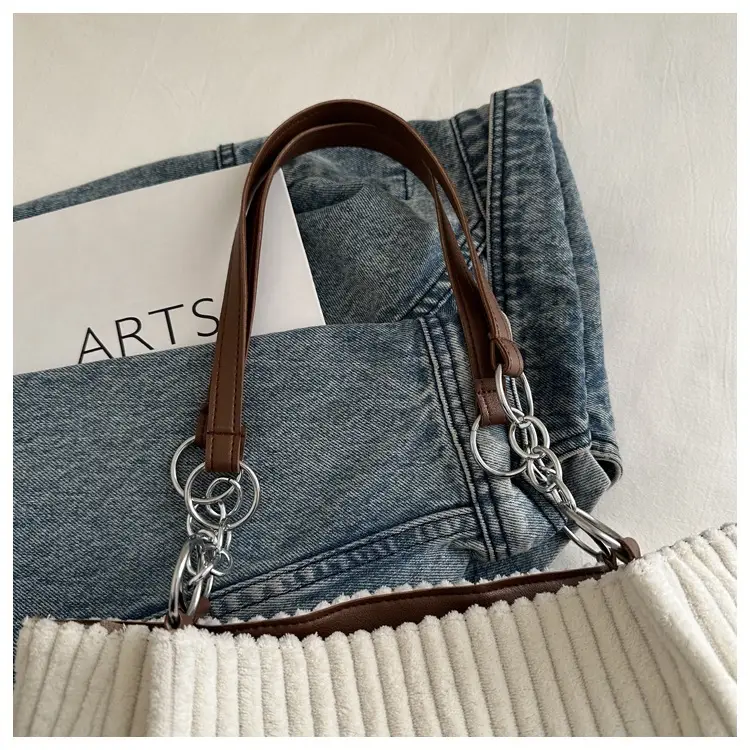 Women's Fleece Chain Shoulder Bag 2024 Brown Beige — feature 14