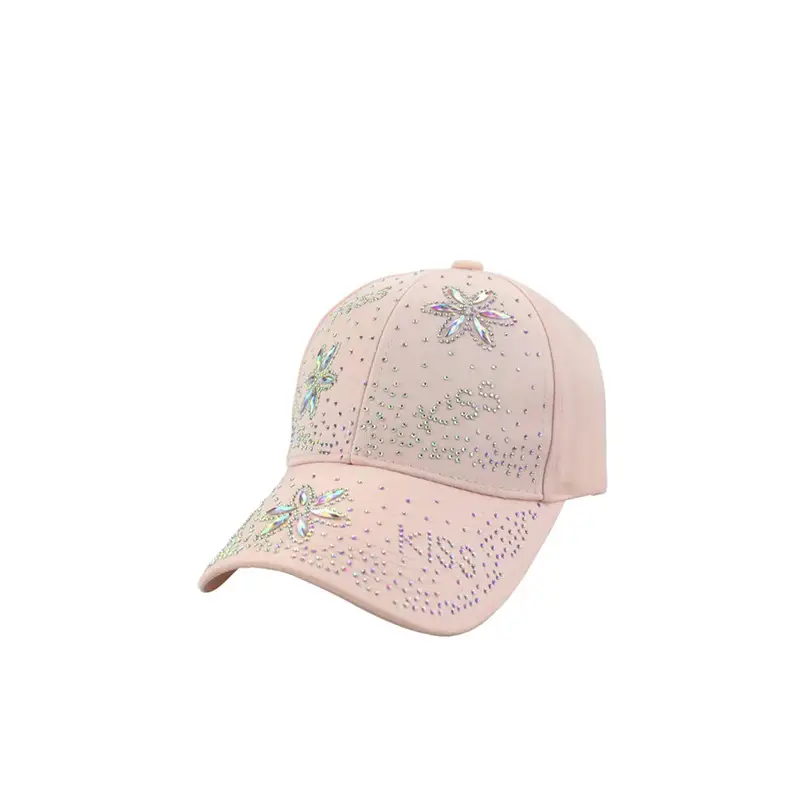 Black Rhinestone Cross-Border Baseball Cap