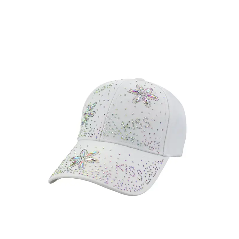 Black Rhinestone Cross-Border Baseball Cap