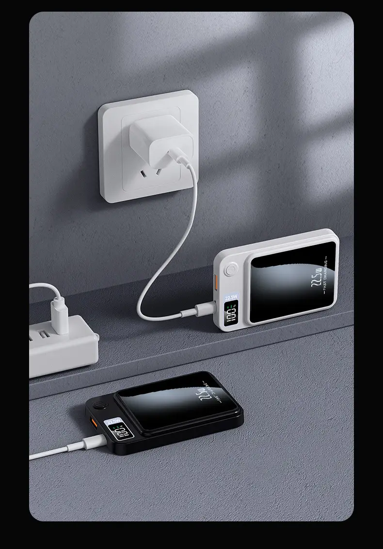Cross-border Magsafe magnetic wireless charging treasure 10000 mA super fast charging ultra-thin mobile power logo — feature 13