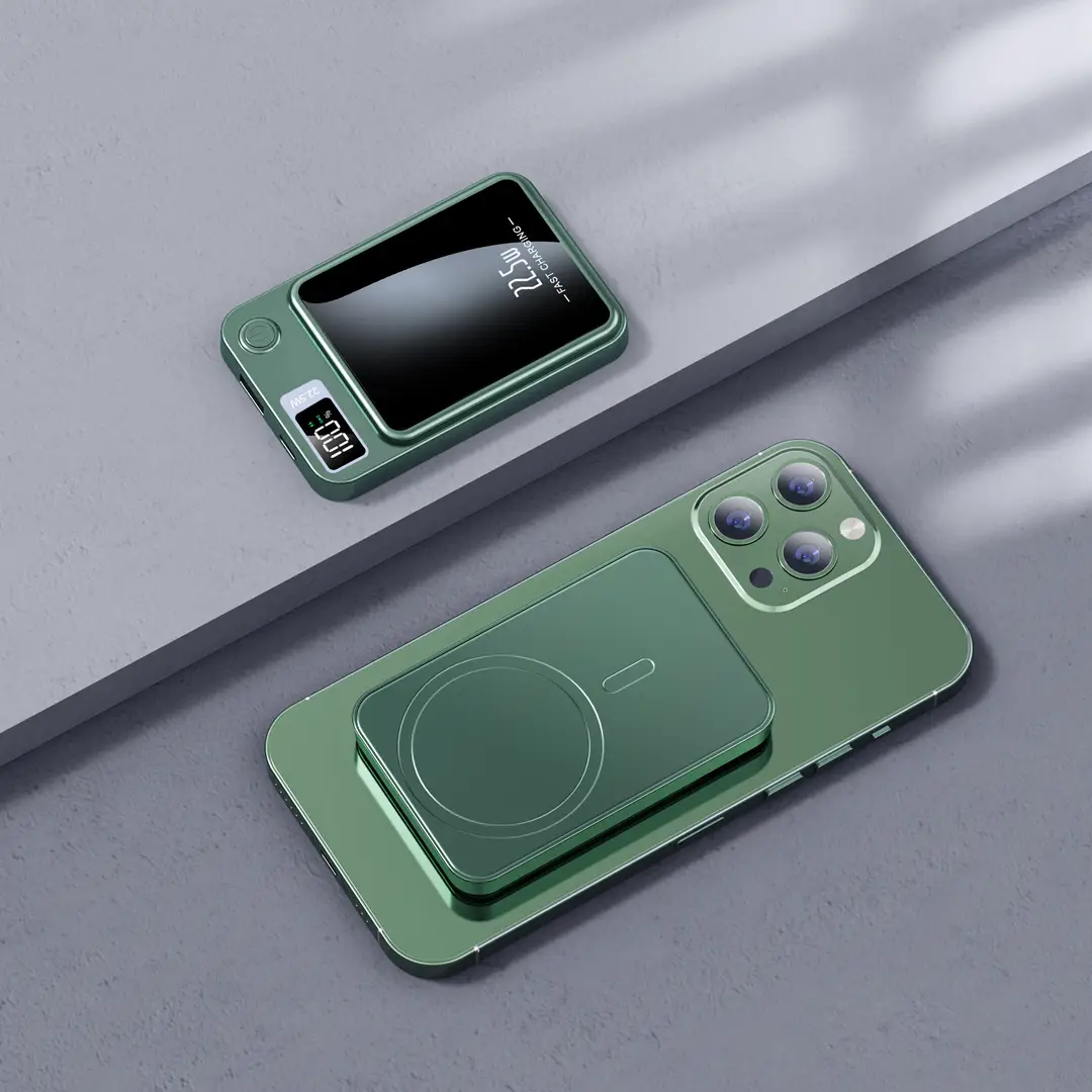 Cross-border Magsafe magnetic wireless charging treasure 10000 mA super fast charging ultra-thin mobile power logo — feature 32