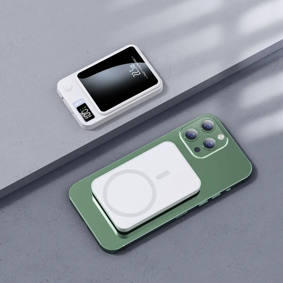 Cross-border Magsafe magnetic wireless charging treasure 10000 mA super fast charging ultra-thin mobile power logo — feature 33