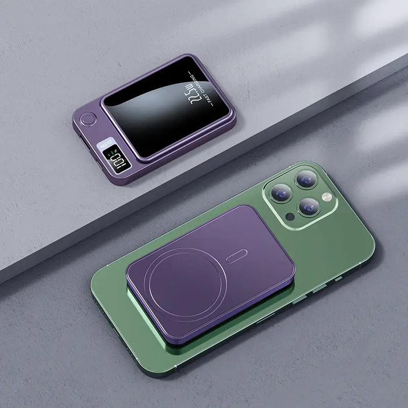 Cross-border Magsafe magnetic wireless charging treasure 10000 mA super fast charging ultra-thin mobile power logo