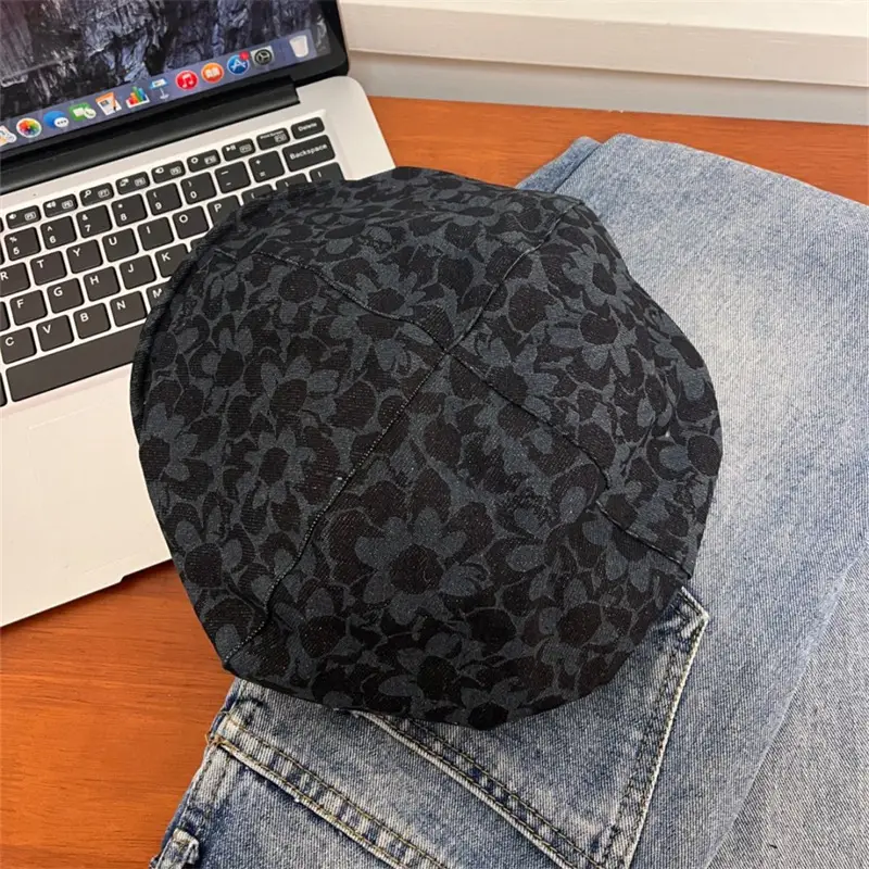 Black Jacquard Face-Slimming Cycling Cap for Women — feature 14