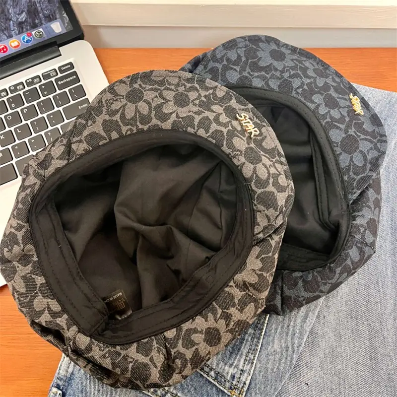 Black Jacquard Face-Slimming Cycling Cap for Women — feature 24