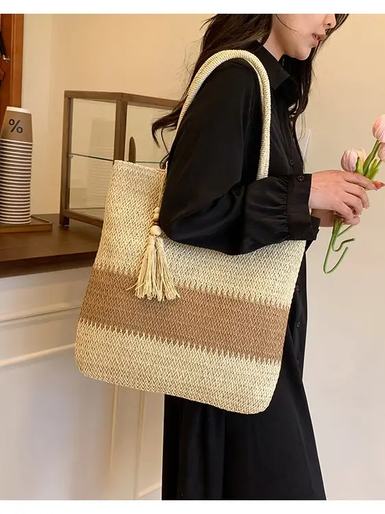 Women's Cross-Border Woven Straw Tote Bag Large Capacity 2025 - Image 5