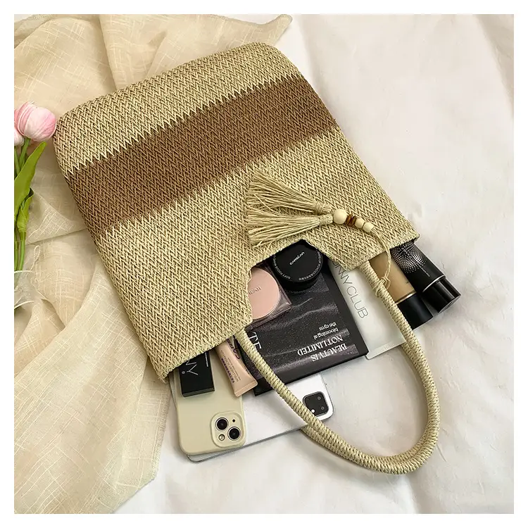 Women's Cross-Border Woven Straw Tote Bag Large Capacity 2025 — feature 12
