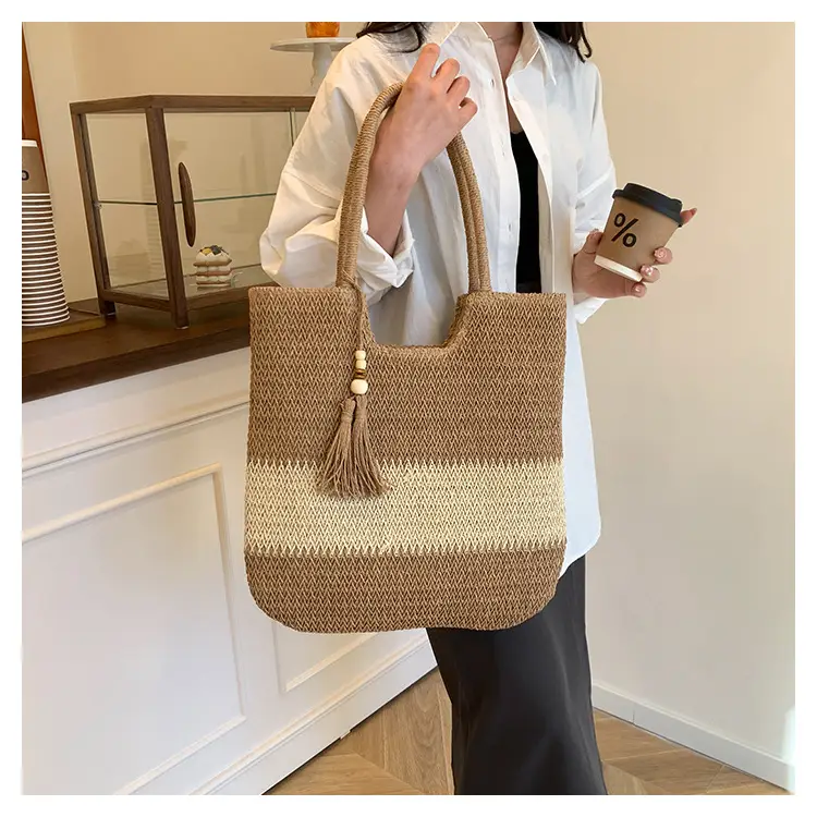 Women's Cross-Border Woven Straw Tote Bag Large Capacity 2025 — feature 13