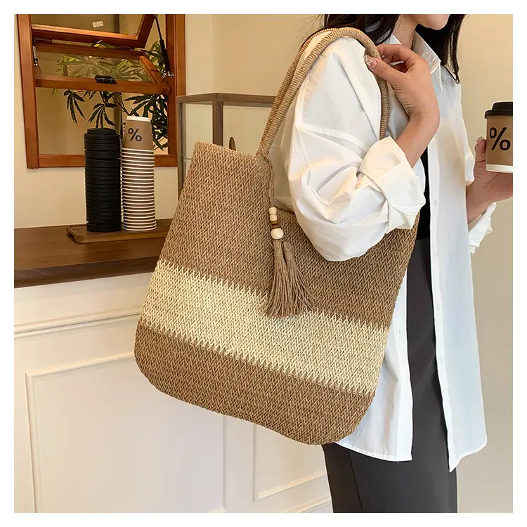 Women's Cross-Border Woven Straw Tote Bag Large Capacity 2025 — feature 14
