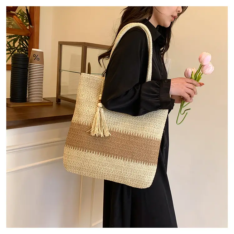 Women's Cross-Border Woven Straw Tote Bag Large Capacity 2025 — feature 16