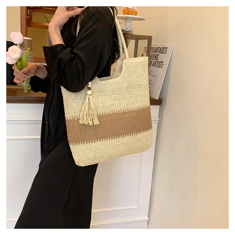 Women's Cross-Border Woven Straw Tote Bag Large Capacity 2025 — feature 18