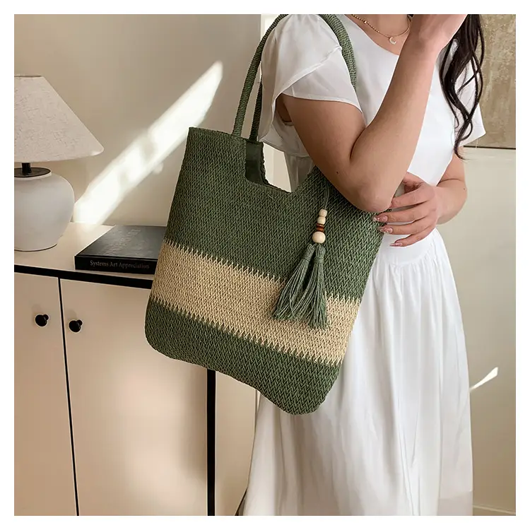 Women's Cross-Border Woven Straw Tote Bag Large Capacity 2025 — feature 20