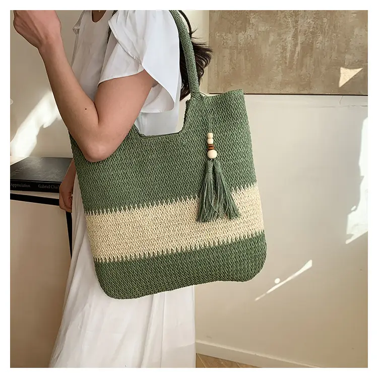 Women's Cross-Border Woven Straw Tote Bag Large Capacity 2025 — feature 21