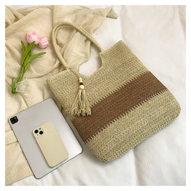 Women's Cross-Border Woven Straw Tote Bag Large Capacity 2025 — feature 5