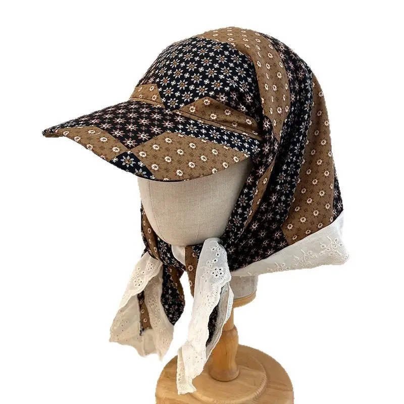 Leopard Print Strap Triangle Scarf Women's Sunshade Cap - Image 8