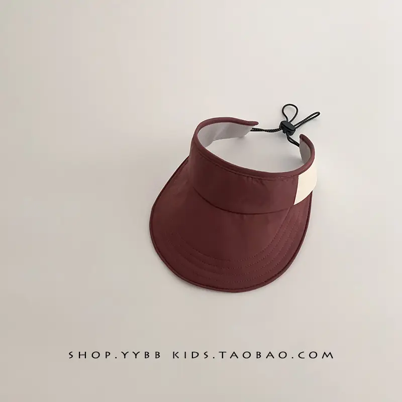 Pink Sun Hat for Kids Girls Open Top UV Protection - Image 5
