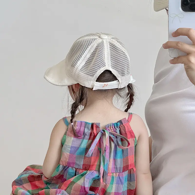 Baby Pink Mesh Sun Hat for Boys Girls Summer - Image 8