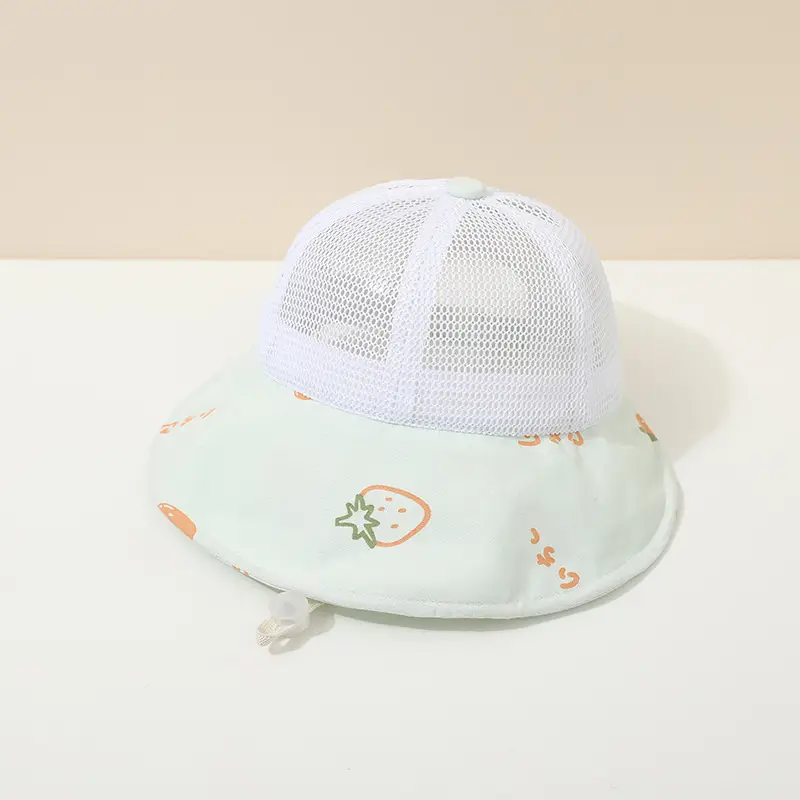 Baby Pink Mesh Sun Hat for Boys Girls Summer - Image 2