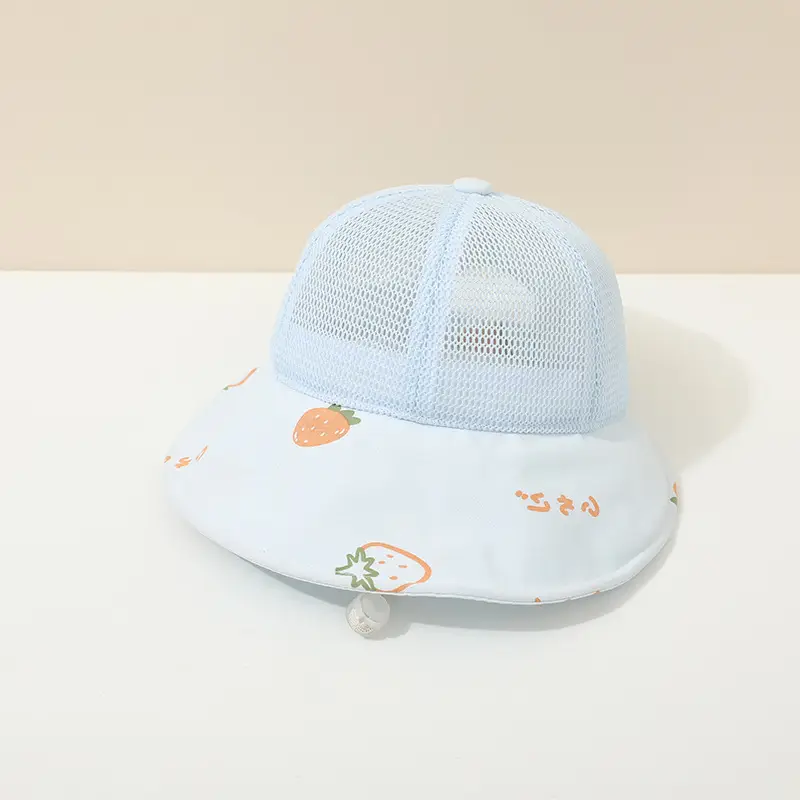 Baby Pink Mesh Sun Hat for Boys Girls Summer - Image 3