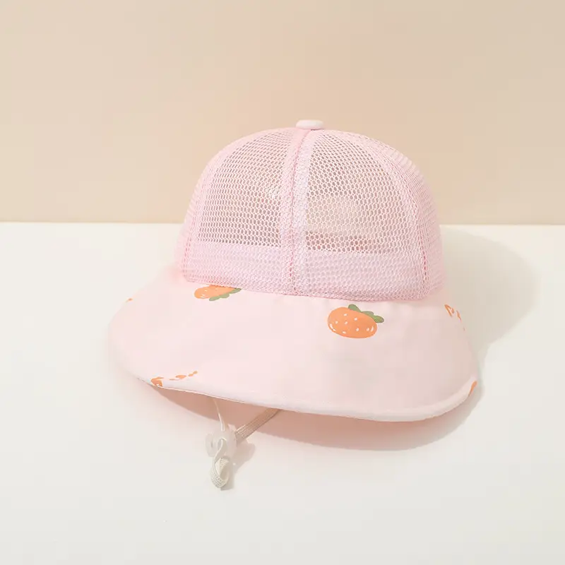 Baby Pink Mesh Sun Hat for Boys Girls Summer - Image 4