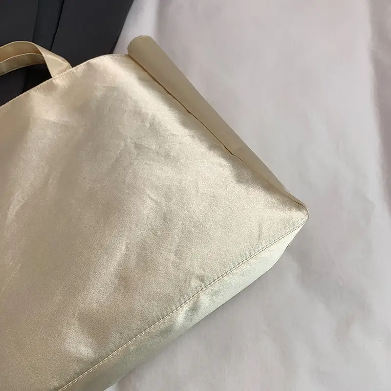 Japanese Pain Bag with Ribbon Bow, Large Capacity, Transparent Grain, Shoulder All-match Tote Bag