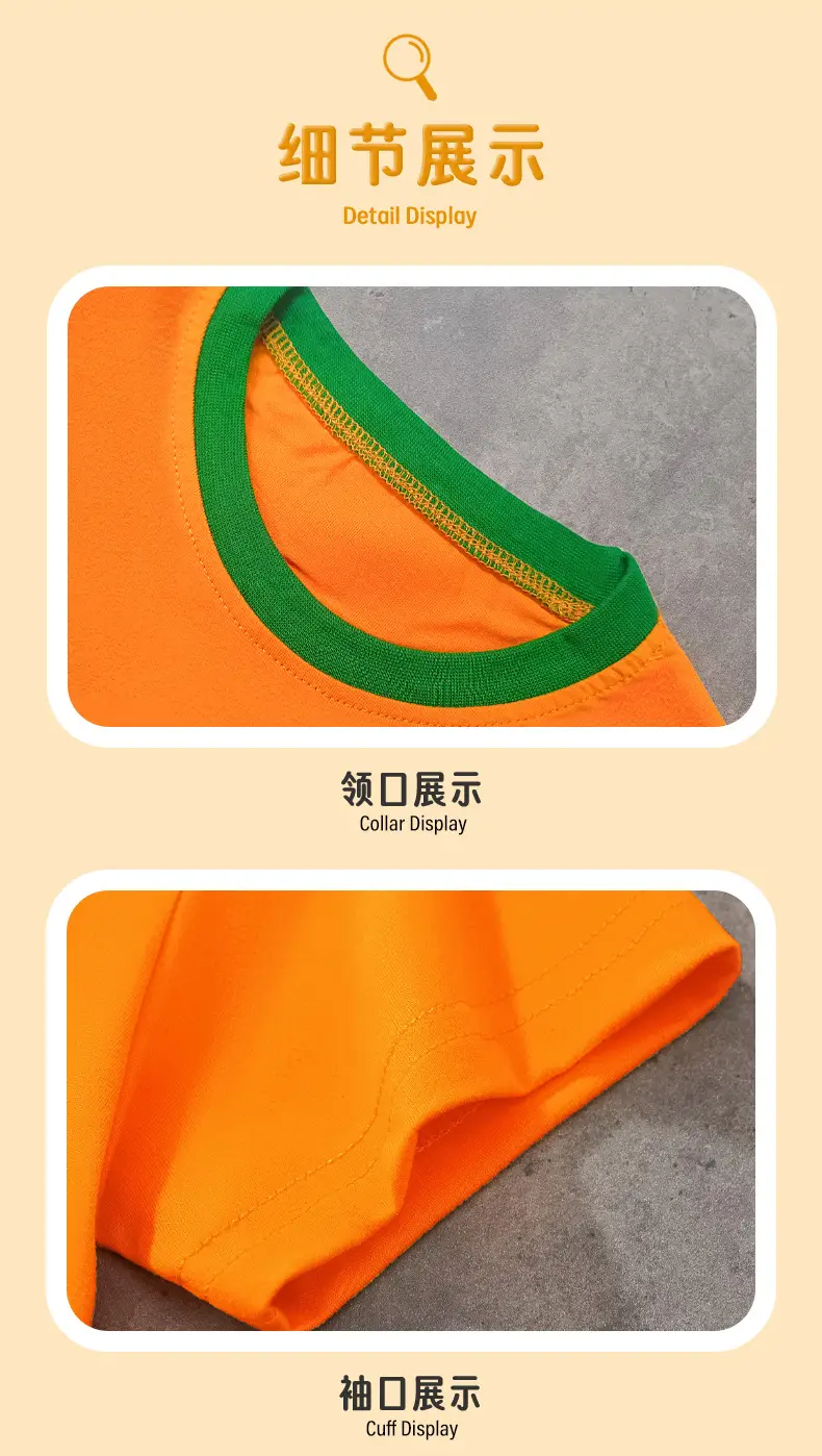 2025 Summer Cartoon Dinosaur Boys T-Shirt Orange Green Cotton — feature 8