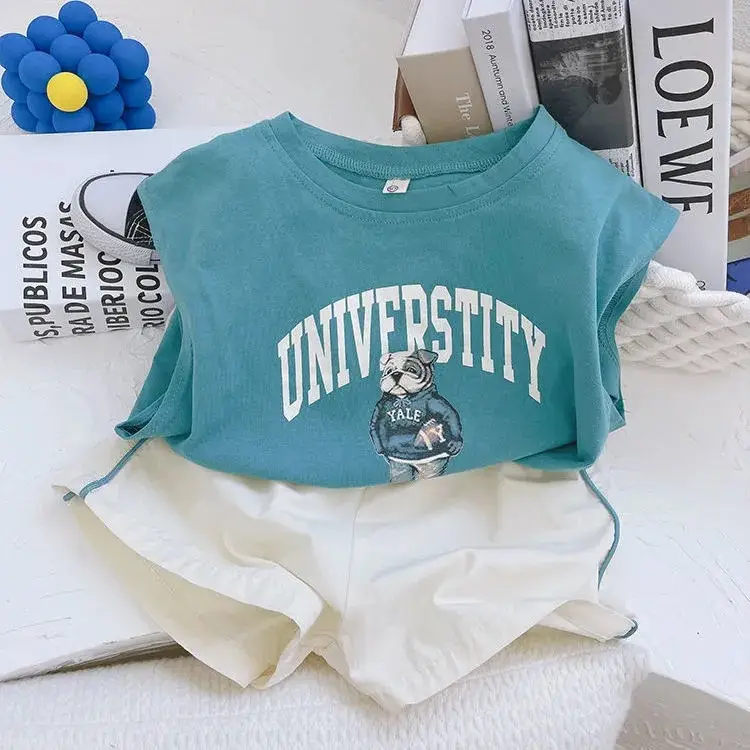 Boys 2-Piece Vest Suit Summer New Style Small Medium — feature 1