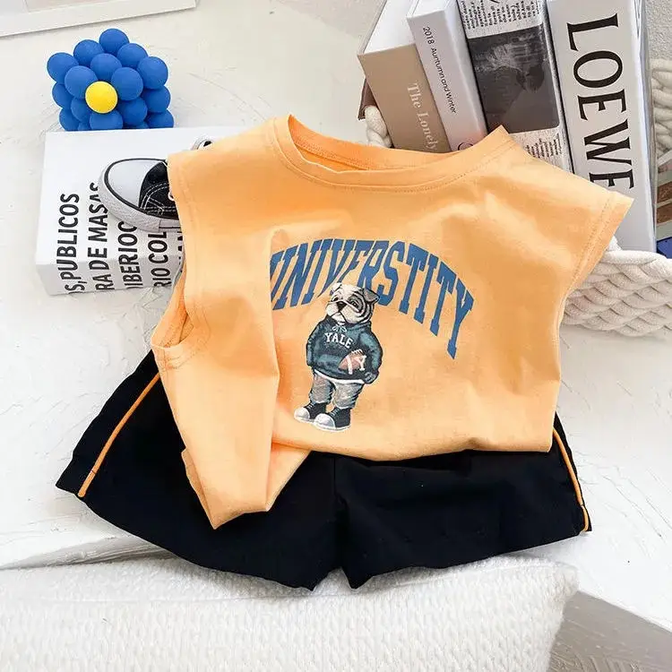 Boys 2-Piece Vest Suit Summer New Style Small Medium — feature 5