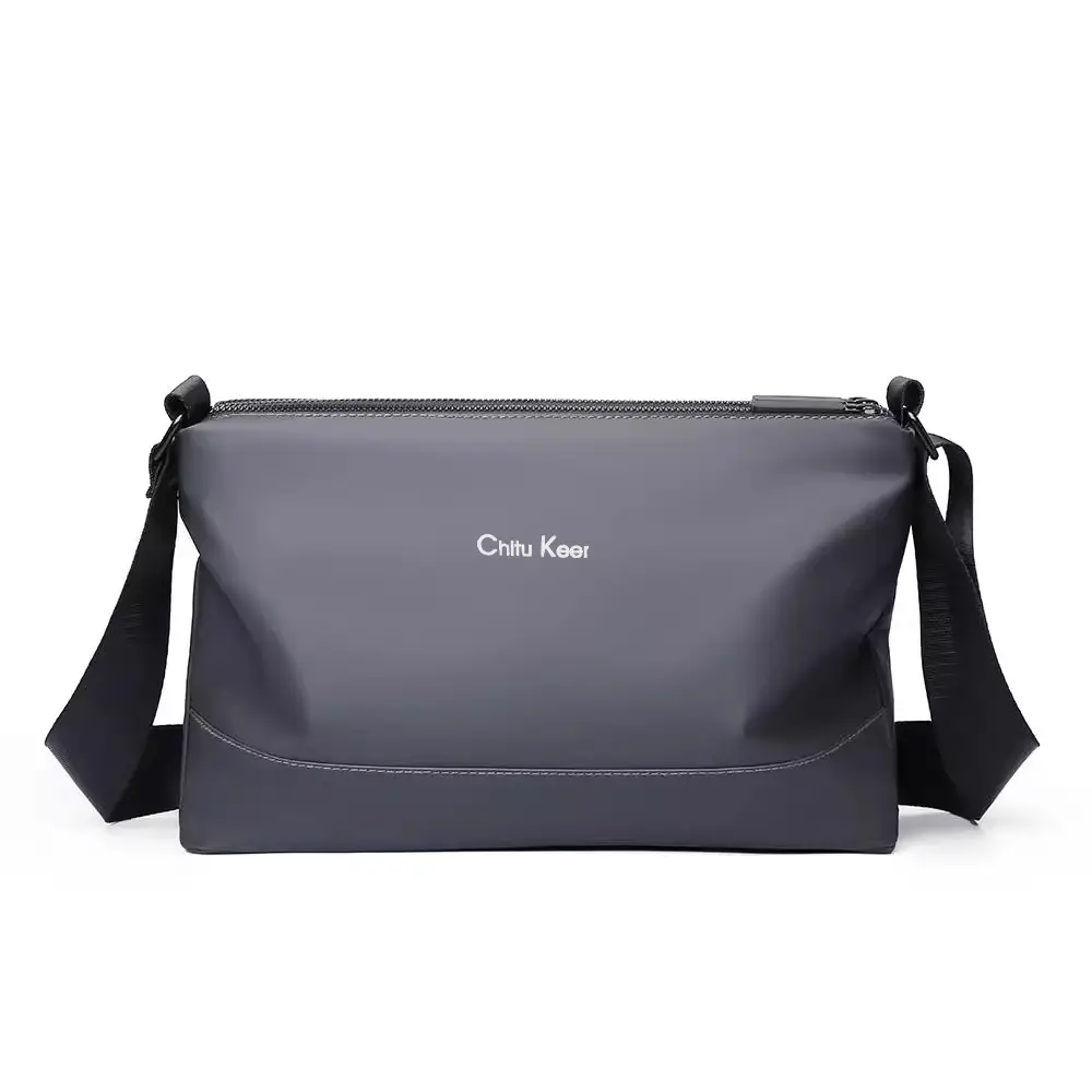 Men's Black Waterproof Shoulder Bag with Crossbody Strap - Image 6