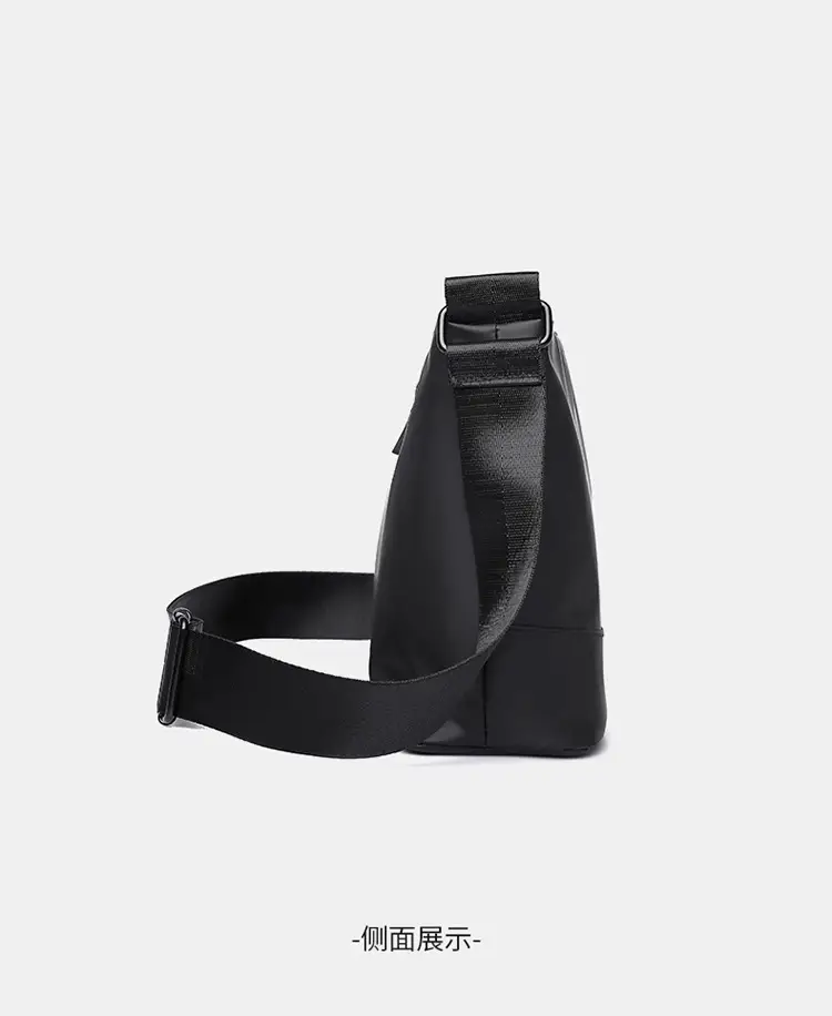 Men's Black Waterproof Shoulder Bag with Crossbody Strap — feature 24