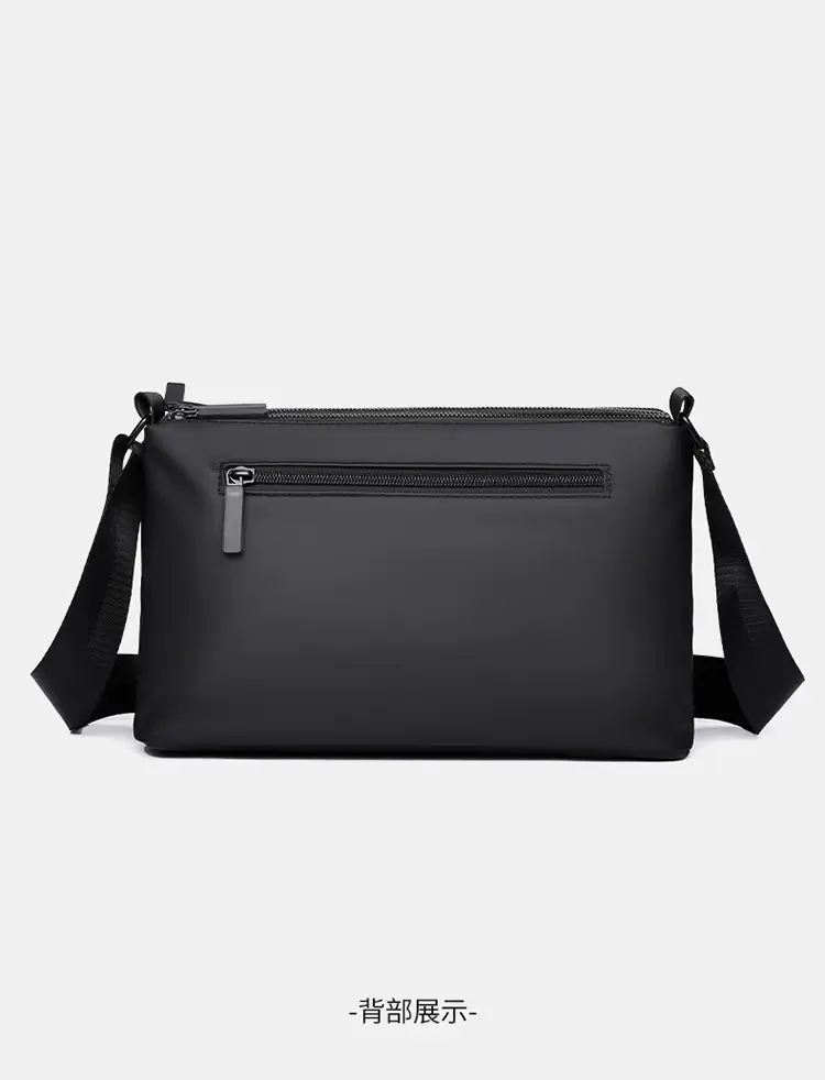 Men's Black Waterproof Shoulder Bag with Crossbody Strap — feature 25