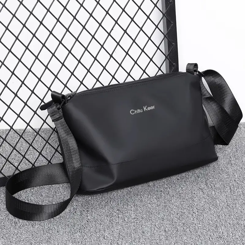 Men's Black Waterproof Shoulder Bag with Crossbody Strap — feature 30