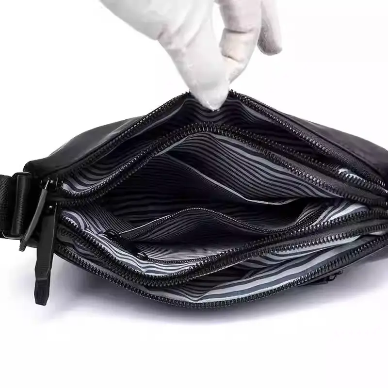 Men's Black Waterproof Shoulder Bag with Crossbody Strap — feature 32