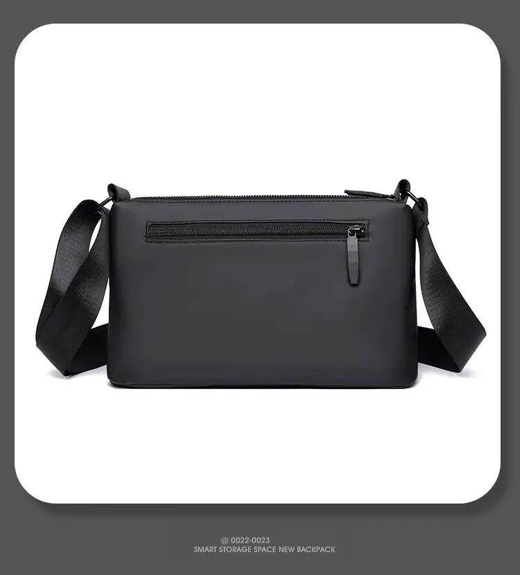 Men's Black Waterproof Shoulder Bag with Crossbody Strap — feature 52