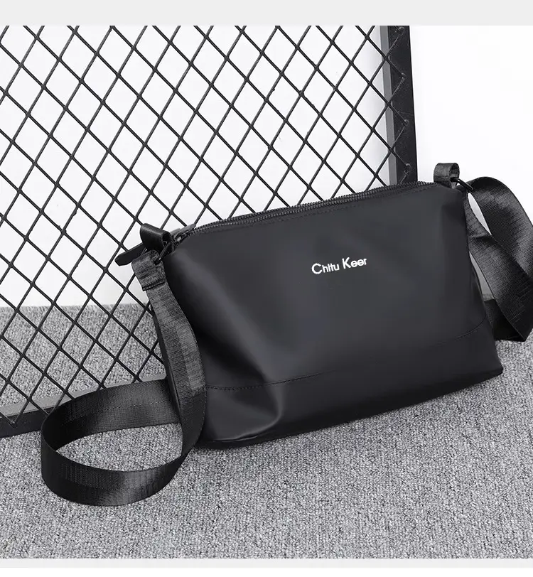 Men's Black Waterproof Shoulder Bag with Crossbody Strap — feature 61