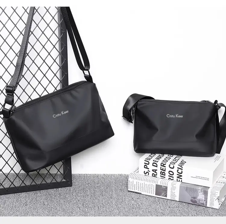 Men's Black Waterproof Shoulder Bag with Crossbody Strap — feature 62