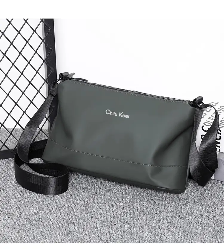 Men's Black Waterproof Shoulder Bag with Crossbody Strap — feature 64