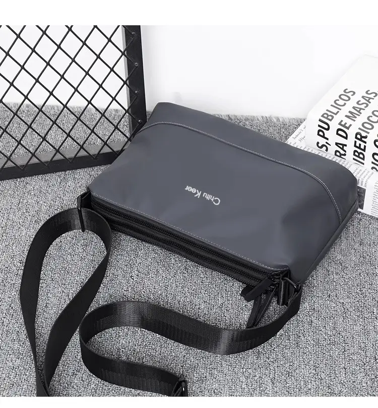Men's Black Waterproof Shoulder Bag with Crossbody Strap — feature 65