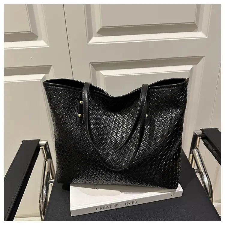European & American Woven Textured Shoulder Bag Large Capacity — feature 19
