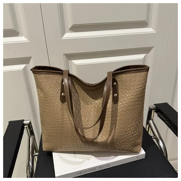 European & American Woven Textured Shoulder Bag Large Capacity — feature 20