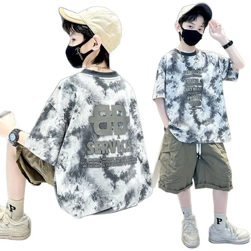 Boys Tie-Dye Cotton Shorts Summer Wear - Image 7