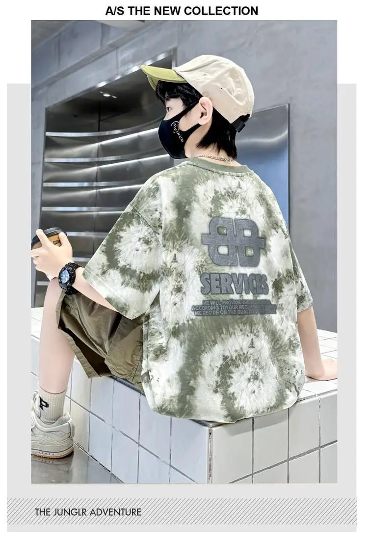 Boys Tie-Dye Cotton Shorts Summer Wear — feature 12