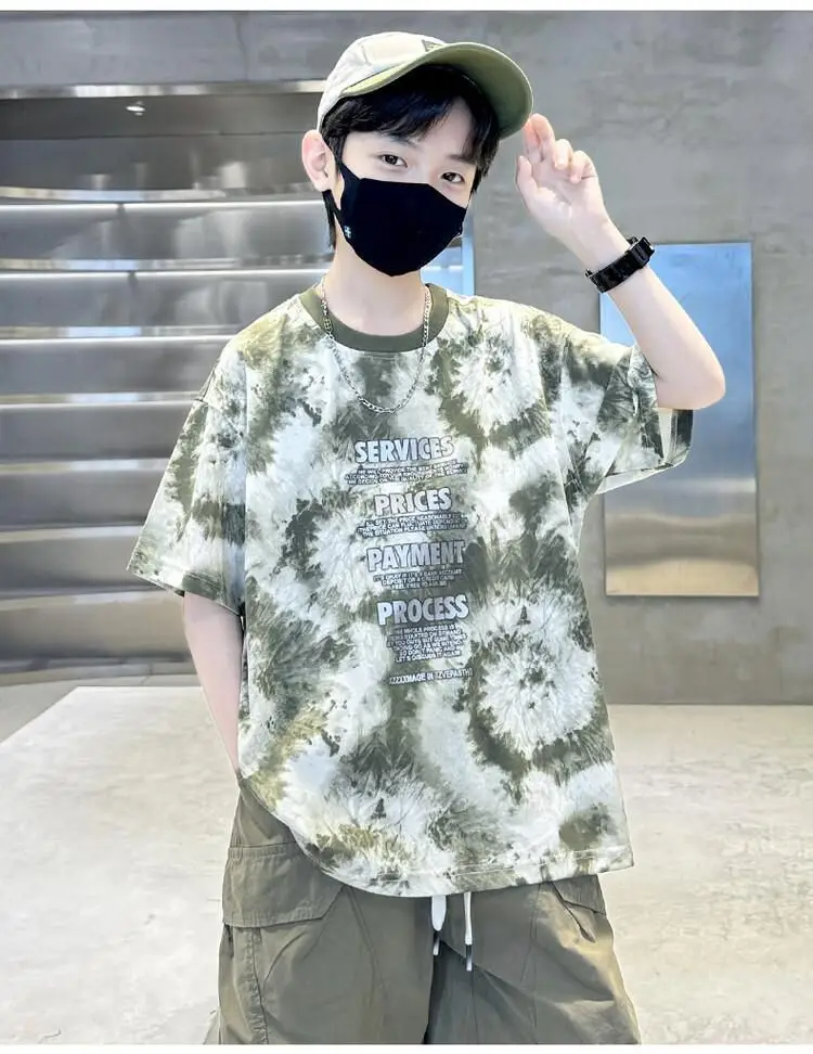 Boys Tie-Dye Cotton Shorts Summer Wear — feature 14
