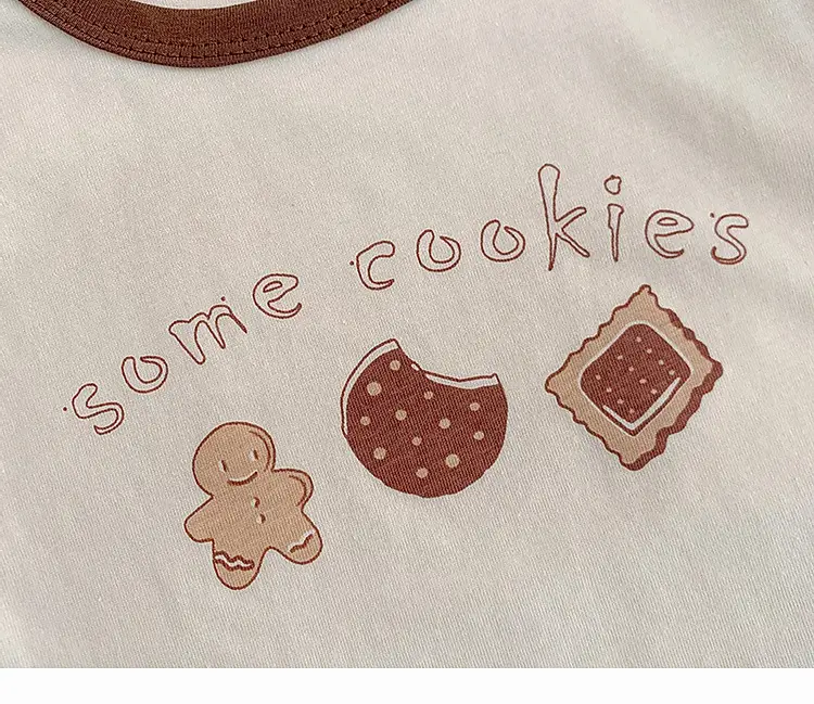 Boys Cotton T-Shirt Blue Button Cartoon Print — feature 27