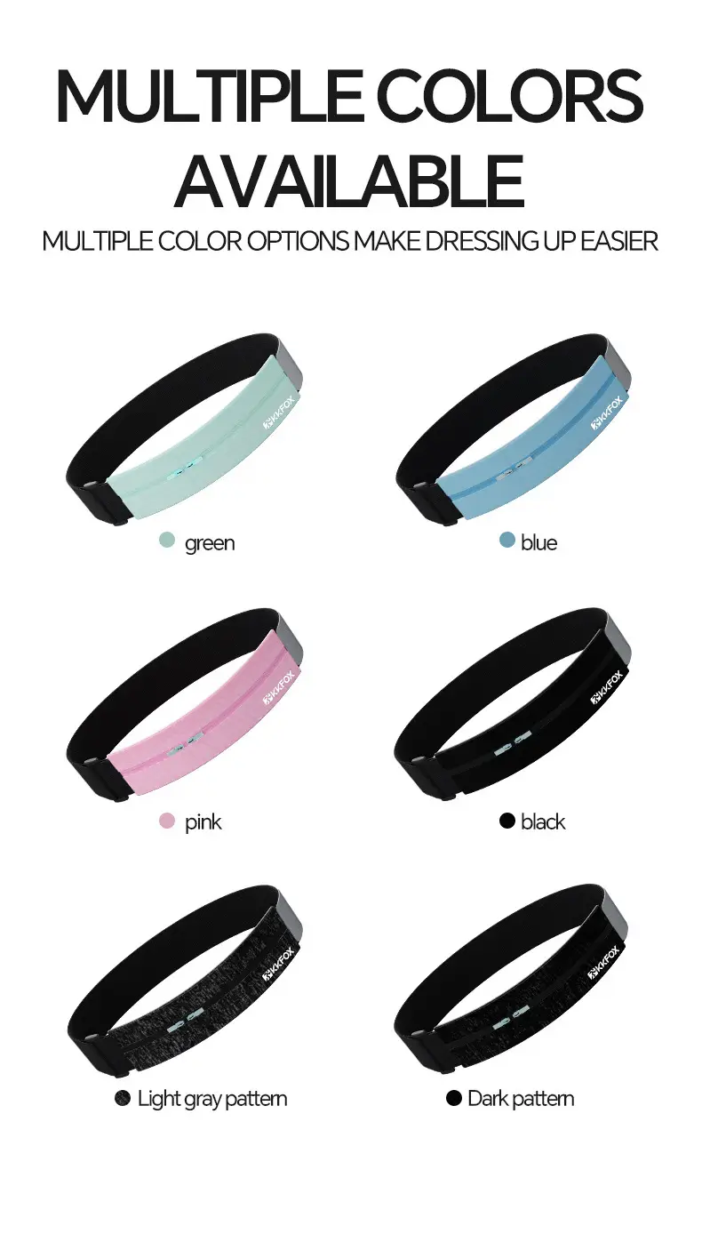 Black Running Waist Bag for Men Women Mobile Storage Belt — feature 15