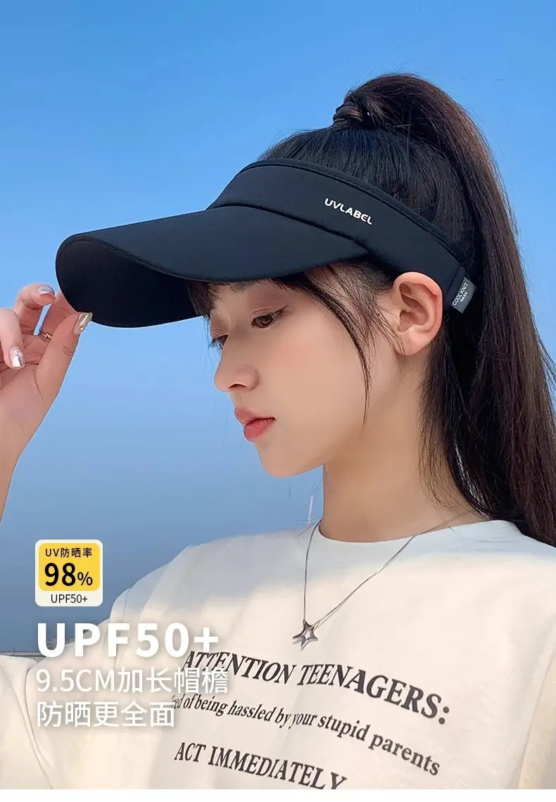 Men's Black UV400 Sports Hat 71CM Long — feature 2