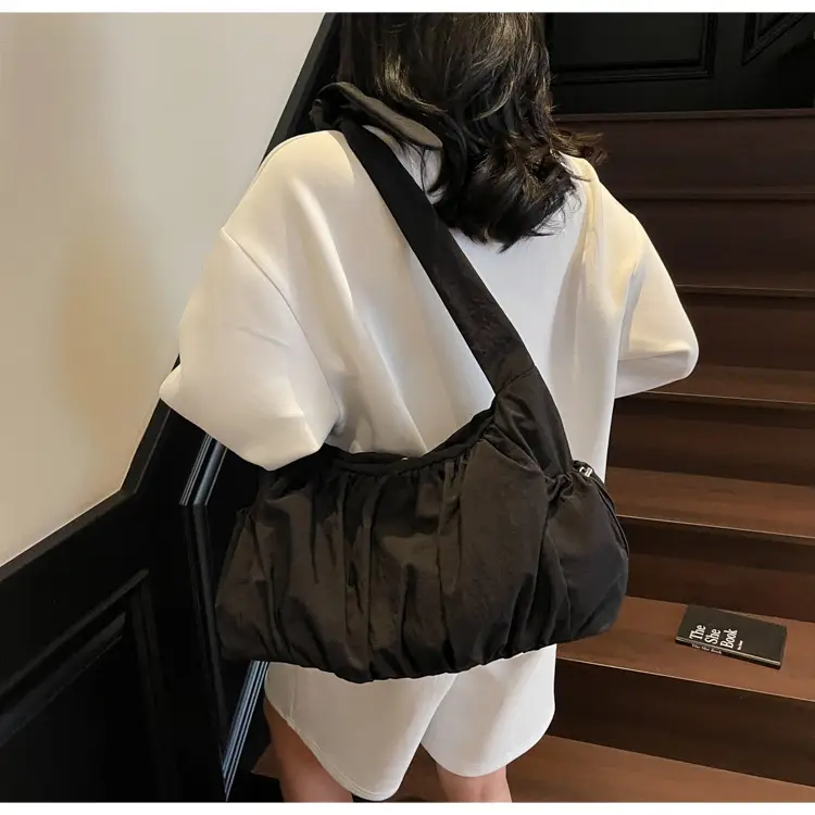 Light Blue Pleated Messenger Bag for Women — feature 20